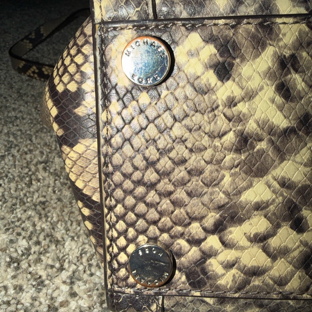 Michael Kors Snake Print Satchel Crossbody - Picture 7 of 13